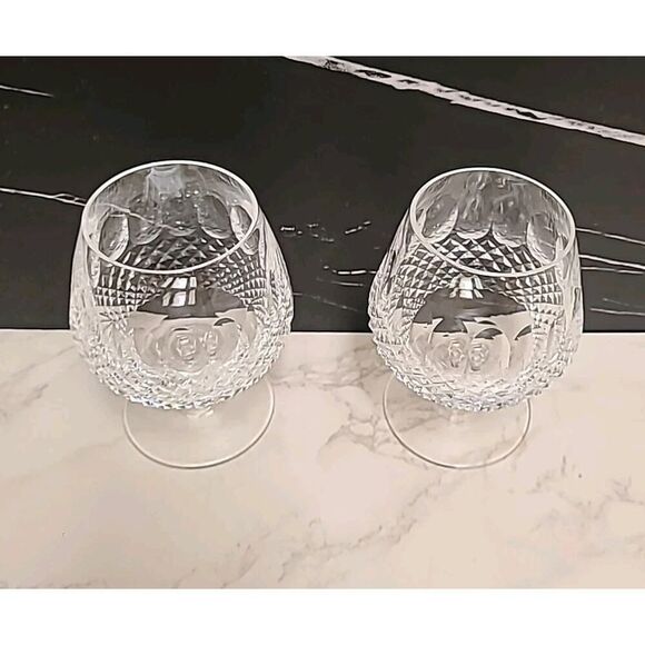 Waterford Cut Crystal Balloon LRG Brandy Snifter Glass Colleen Pattern GUC 2pc. - Picture 5 of 10